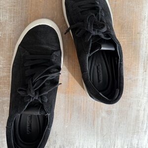Vince Black Sneakers with White Soles